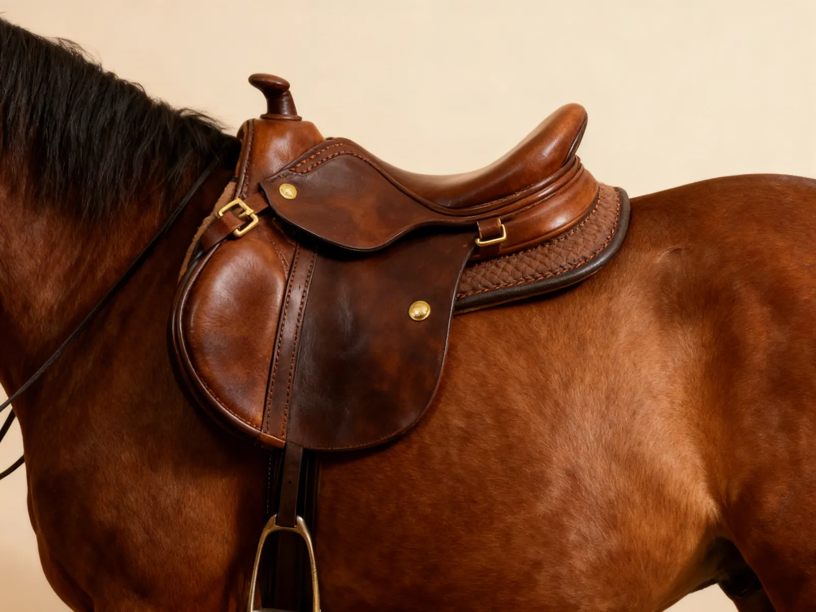 Sela de couro legítimo completa