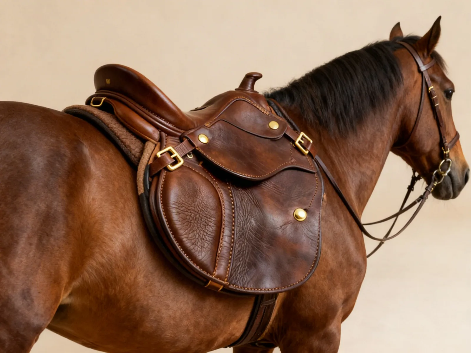 Sela de couro legítimo completa